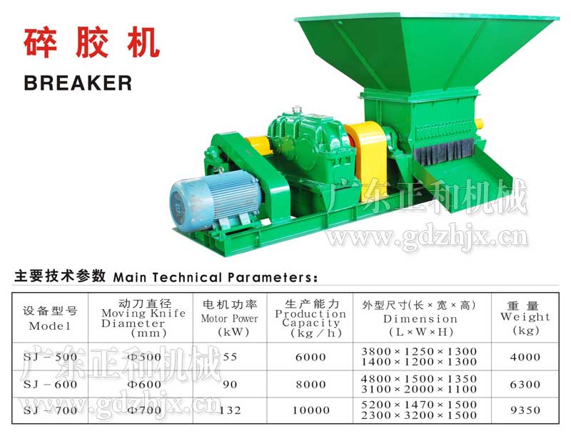 Rubber crusher, rubber breaker, No. 20 standard rubber crusher rubber crusher