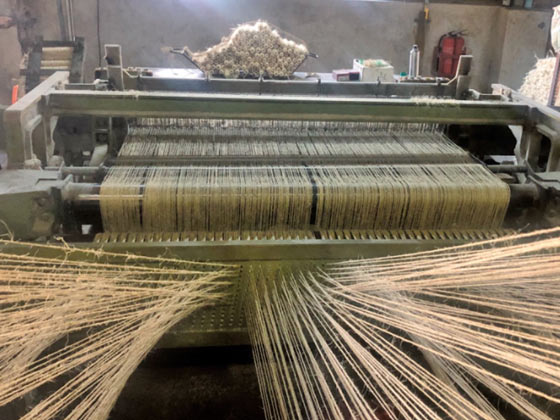 Polishing cloth loom